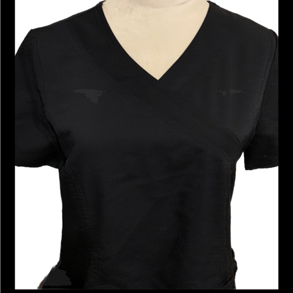 Scrubstar Scrub Top Black Size Small V Neck - Picture 3 of 4